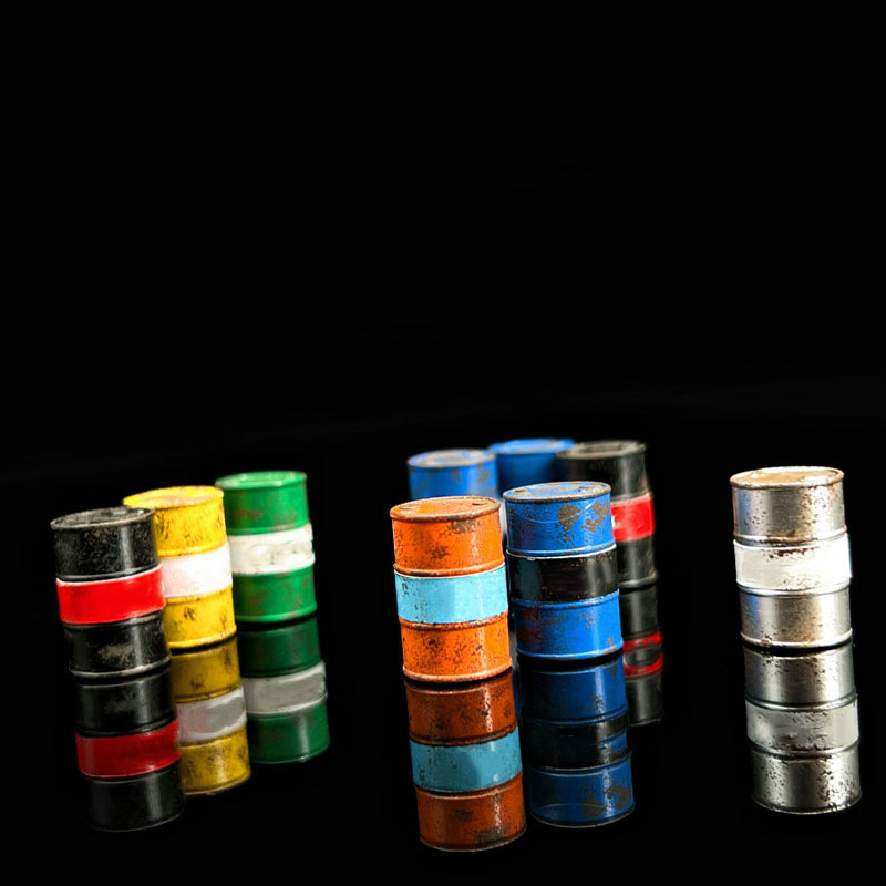 Car Accessories Decoration - 1/64 Garage Scene Miniatures Oil Barrel