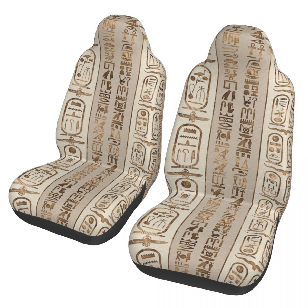 Car Accessories Egypt - Hieroglyphs Ethnic Universal Car Seat Cover