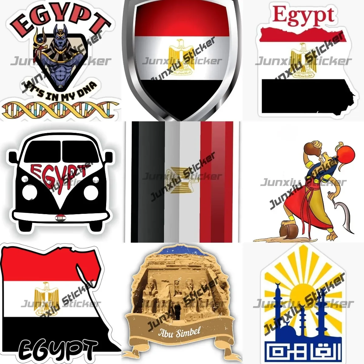 Car Accessories Egypt - Cairo Egypt Emblem Sticker Egyptian Goddess