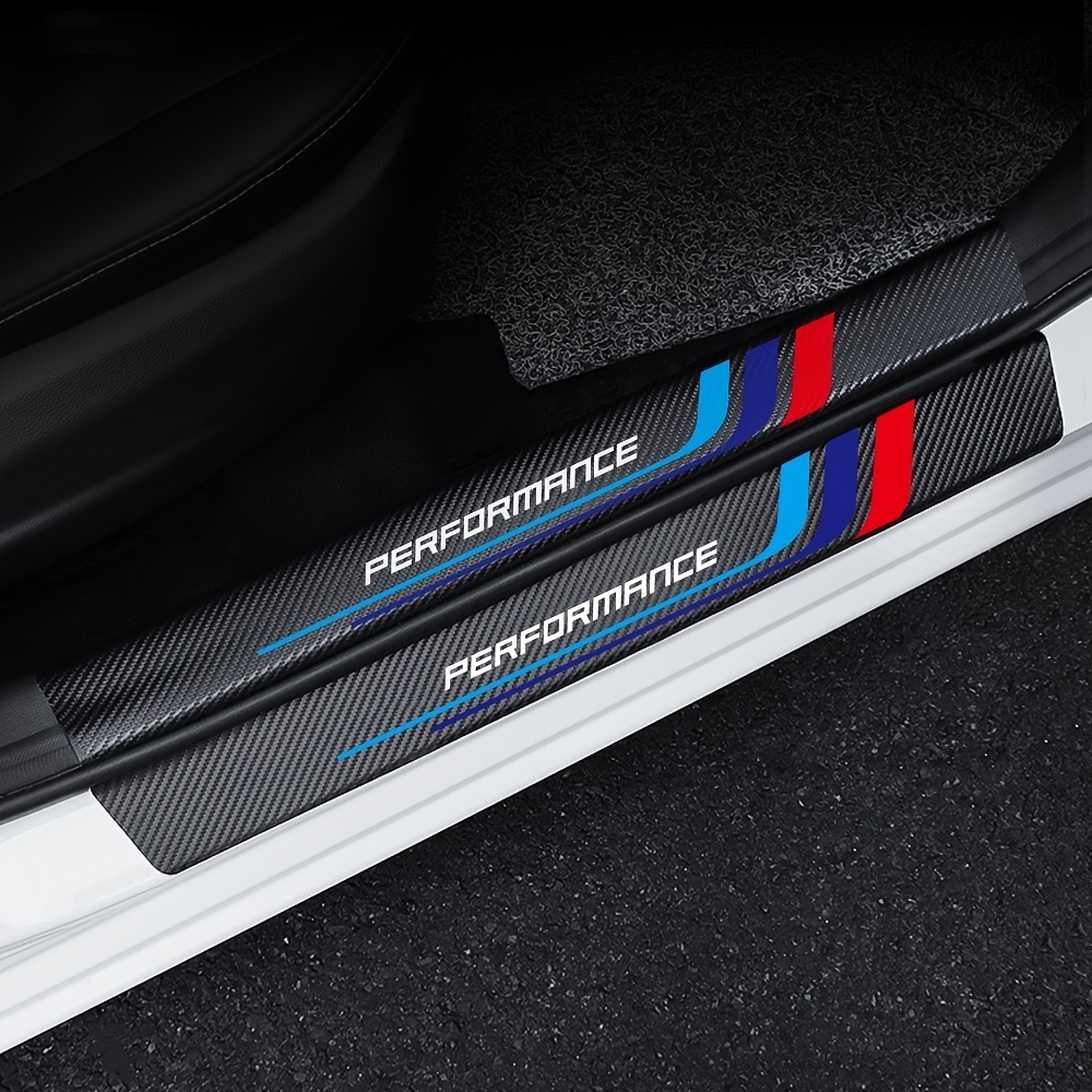 Car Accessories Outside - 4pcs Carbon Fiber Sill Plate Stickers