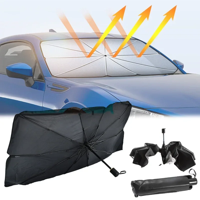 Windshield Sun Shade - Car Windshield Sun Shade, Foldable Umbrella