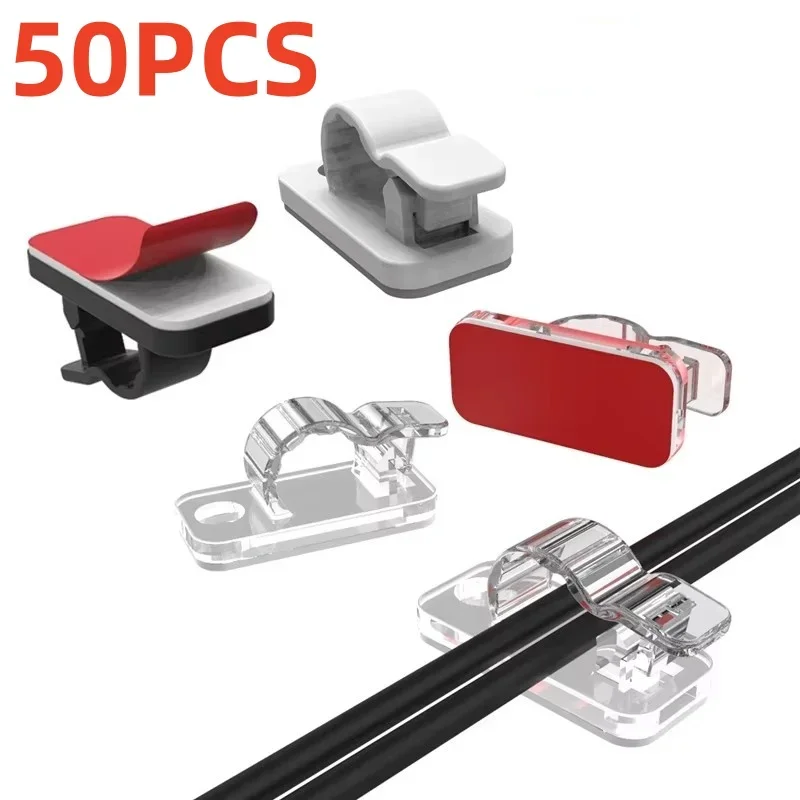 Car Cable Organizer - 10/50Pcs Self Adhesive Cable Clips Cord