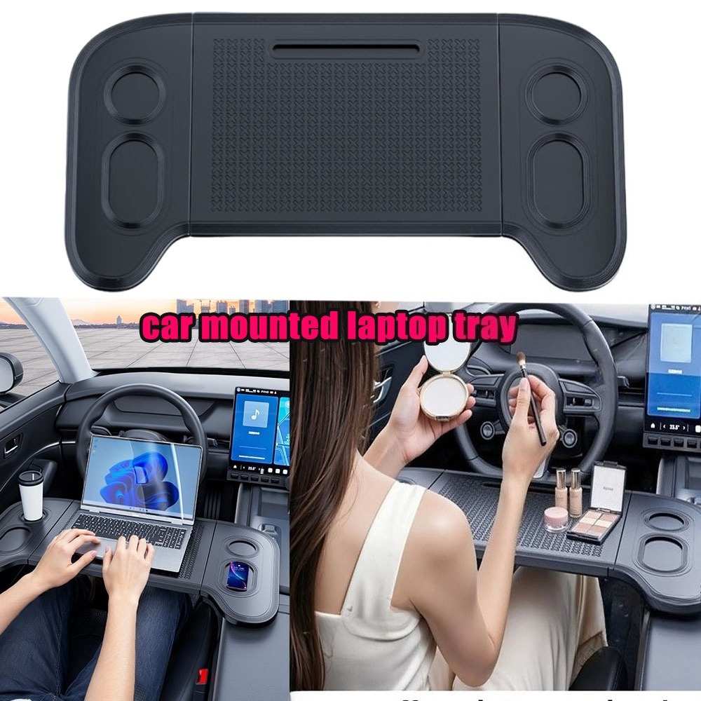 Car Accessories For Camping - Foldable Car Laptop Desk Steering Wheel