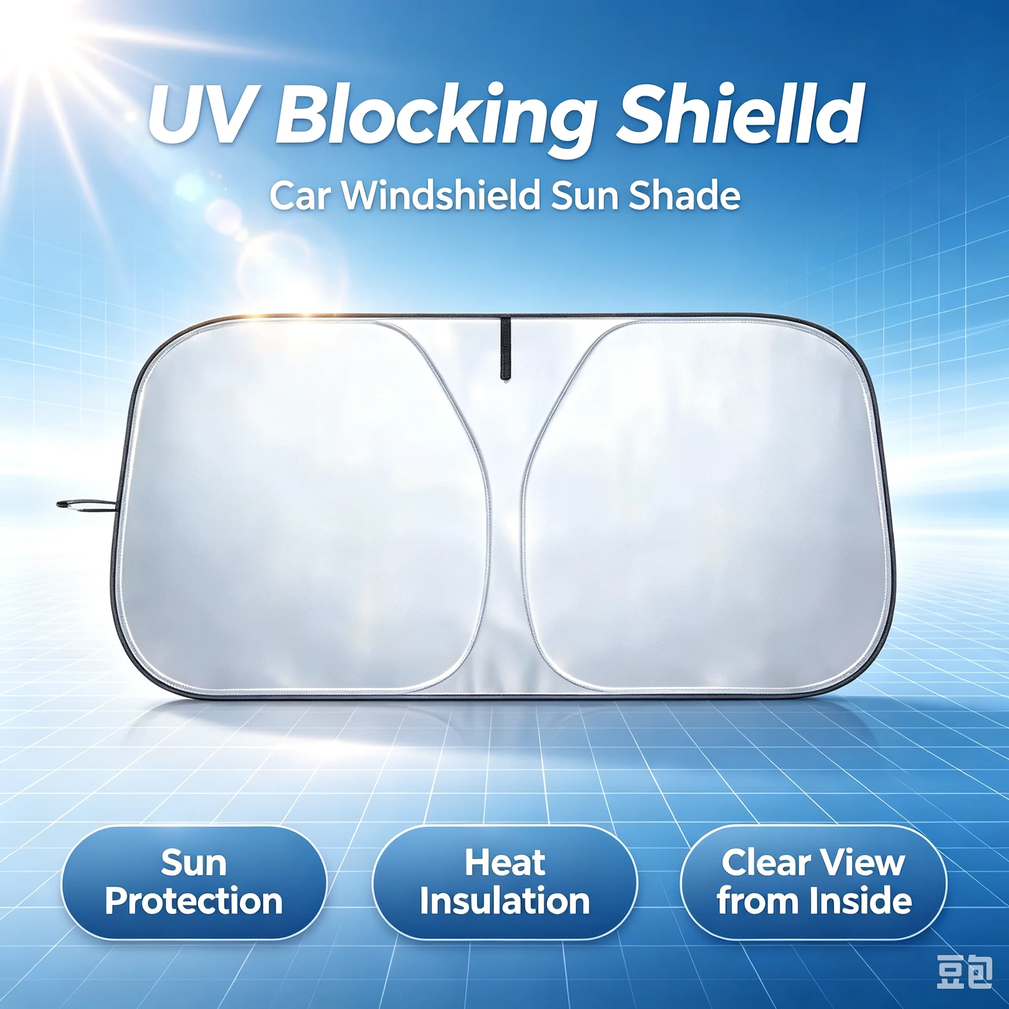 Windshield Sun Shade - Car Front Window Sunshade UV Protection