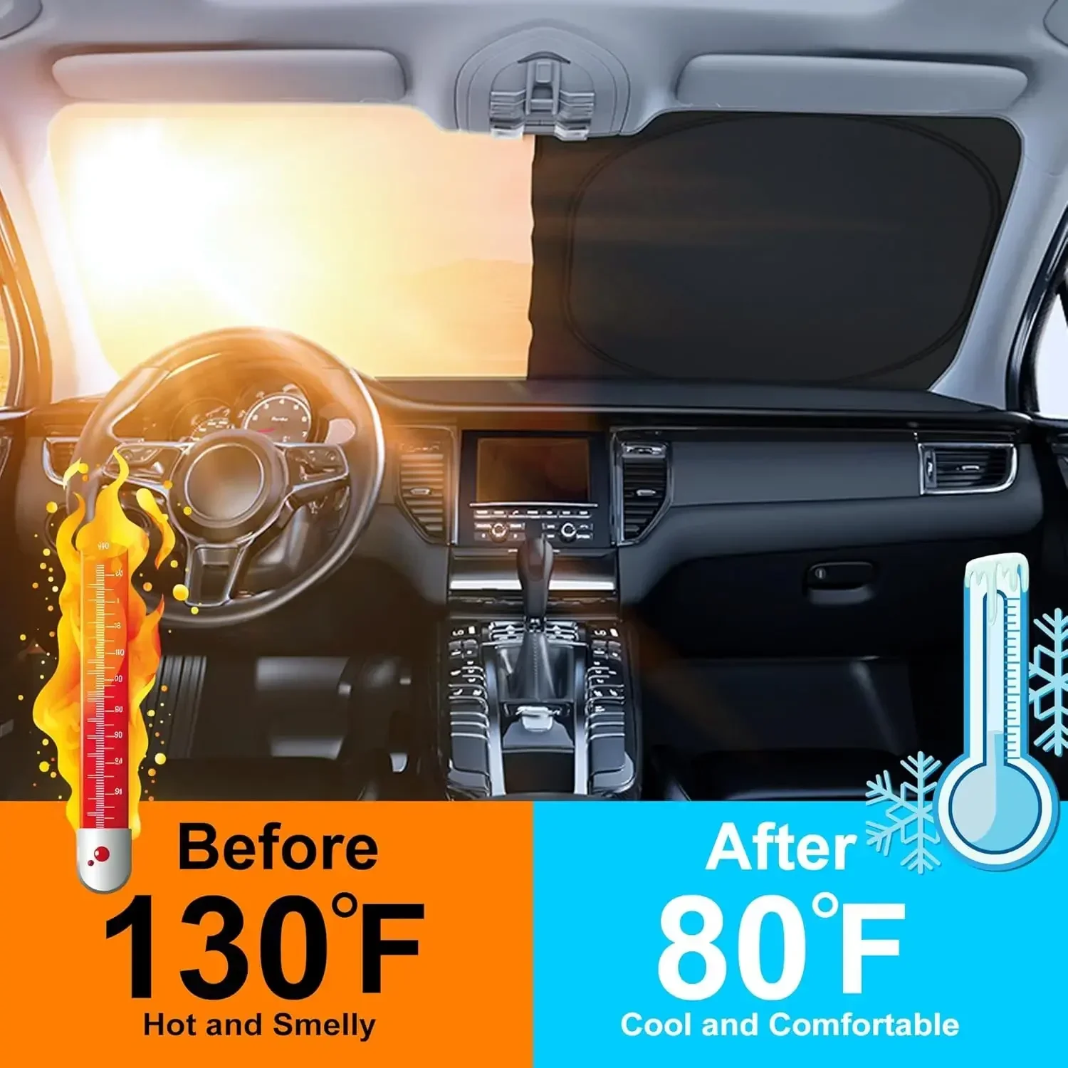 New Summer Car Front Window Su - Windshield Sun Shade 评论和价格