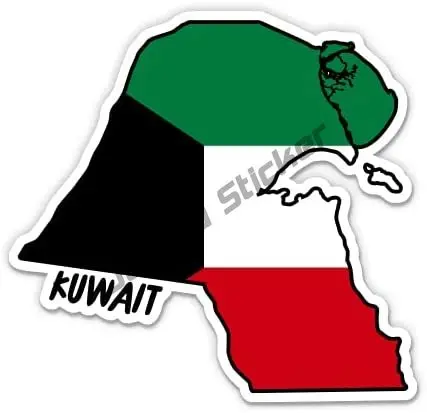 Kuwait Map with Flag Vinyl Sti - Car Accessories Kuwait 评论和价格