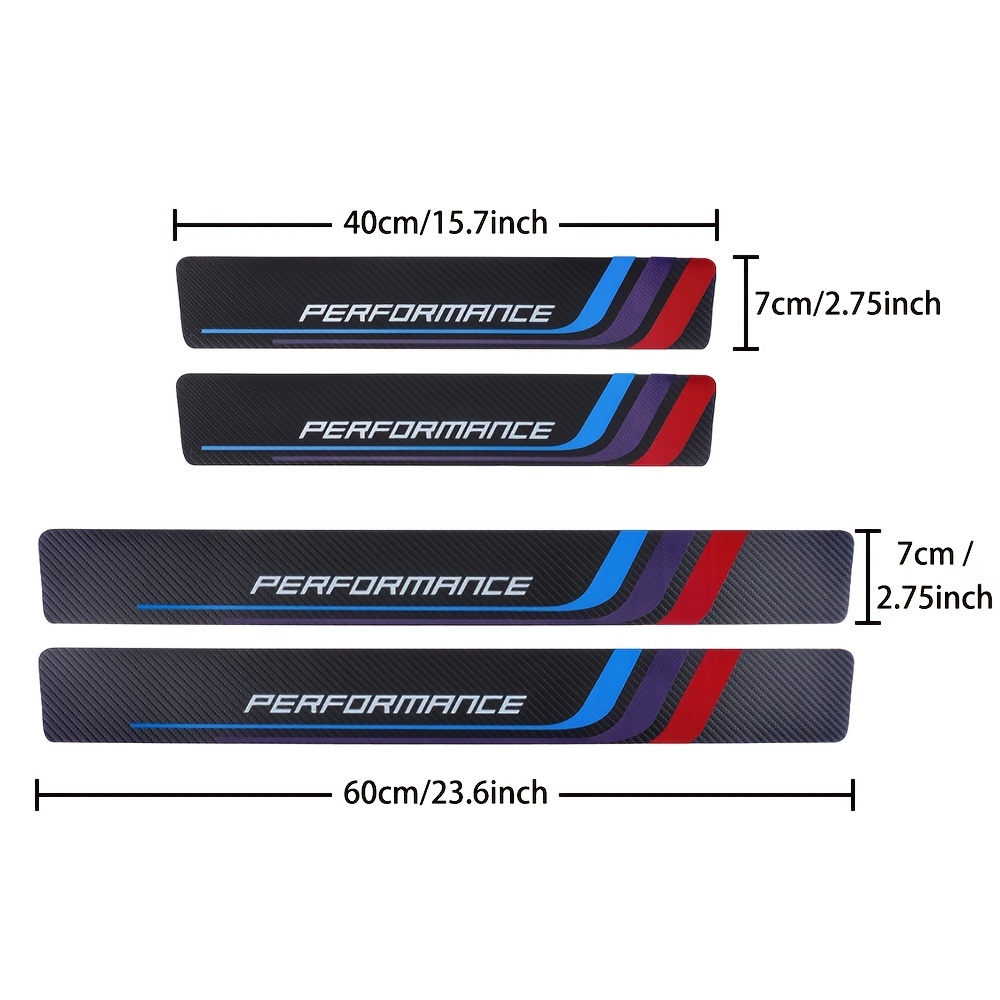 4pcs Carbon Fiber Sill Plate S - Car Accessories Outside 评论和价格