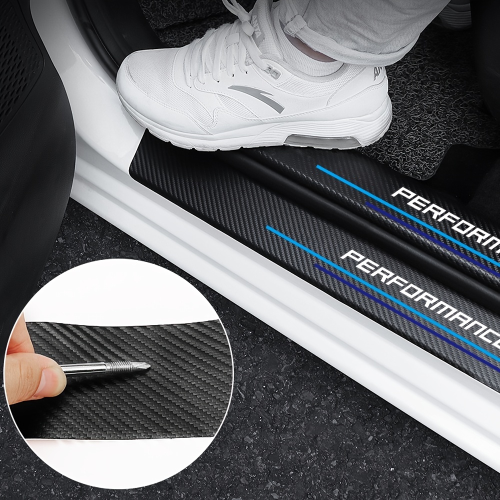 4pcs Carbon Fiber Sill Plate S - Car Accessories Outside 评论和价格
