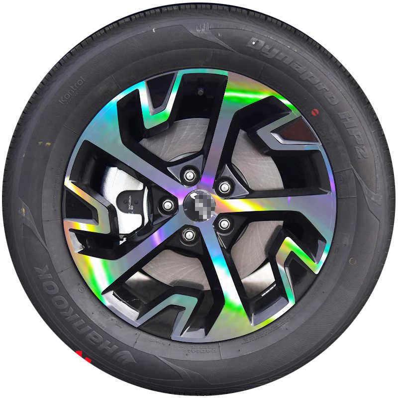 Lridescent Car Wheel Hub Stick - Car Accessories Outside 评论和价格