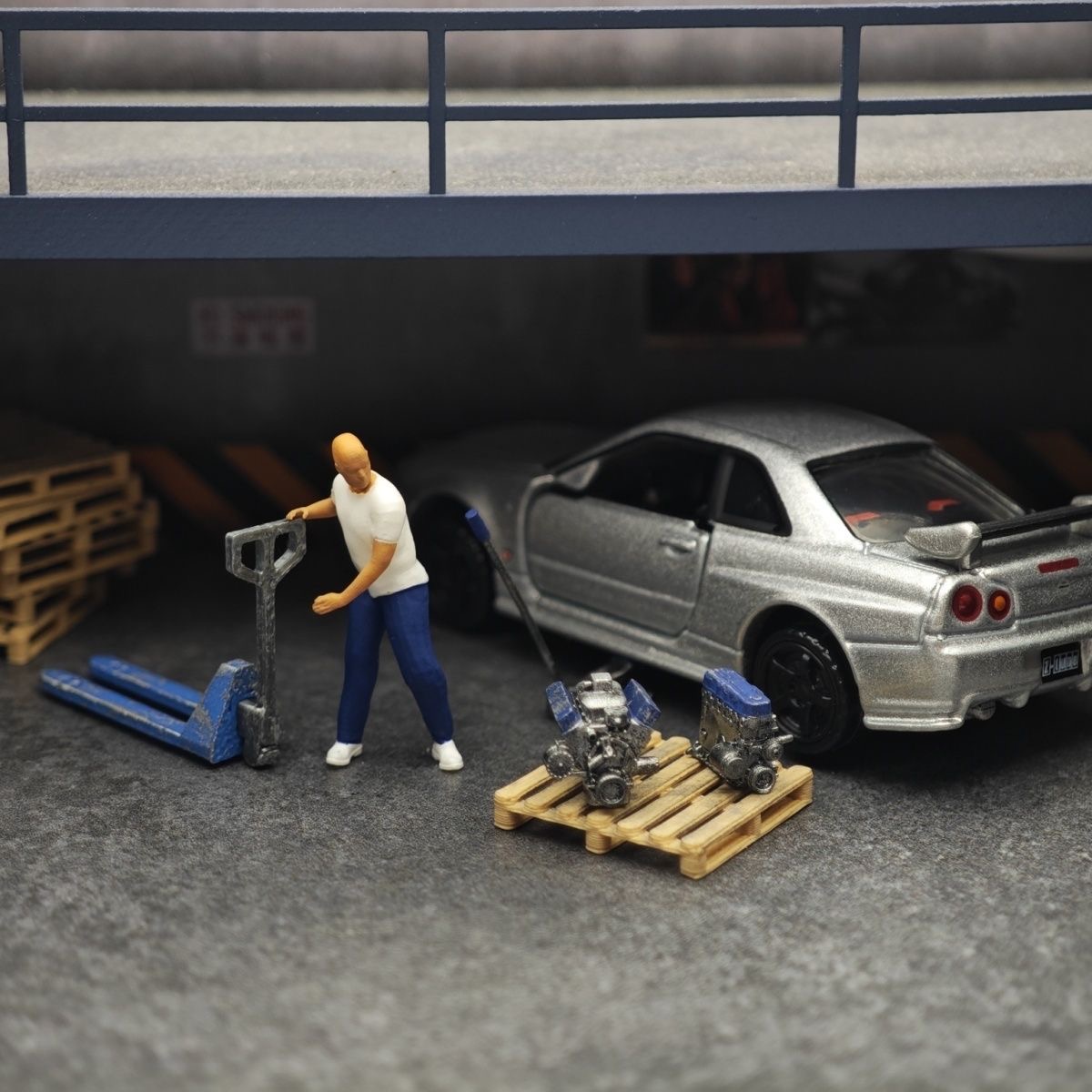 1:64 Car Model Repair Shop Sce - Car Accessories Decoration 评论和价格