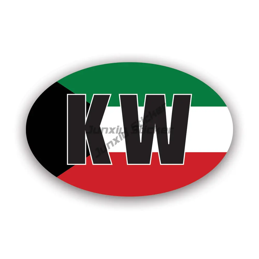 KW Kuwait Flag Emblem Creative - Car Accessories Kuwait 评论和价格