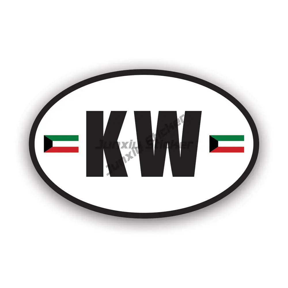 KW Kuwait Flag Emblem Creative - Car Accessories Kuwait 评论和价格