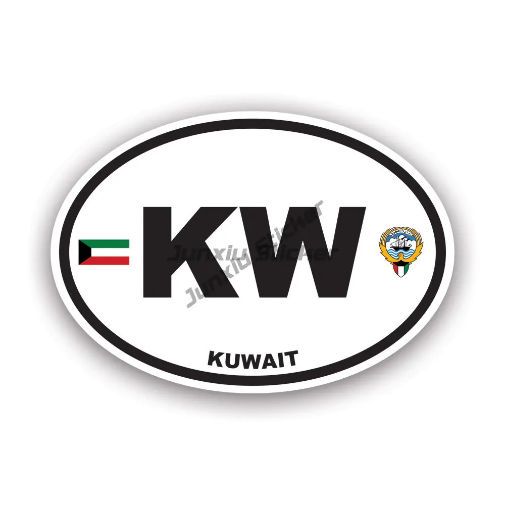 KW Kuwait Flag Emblem Creative - Car Accessories Kuwait 评论和价格
