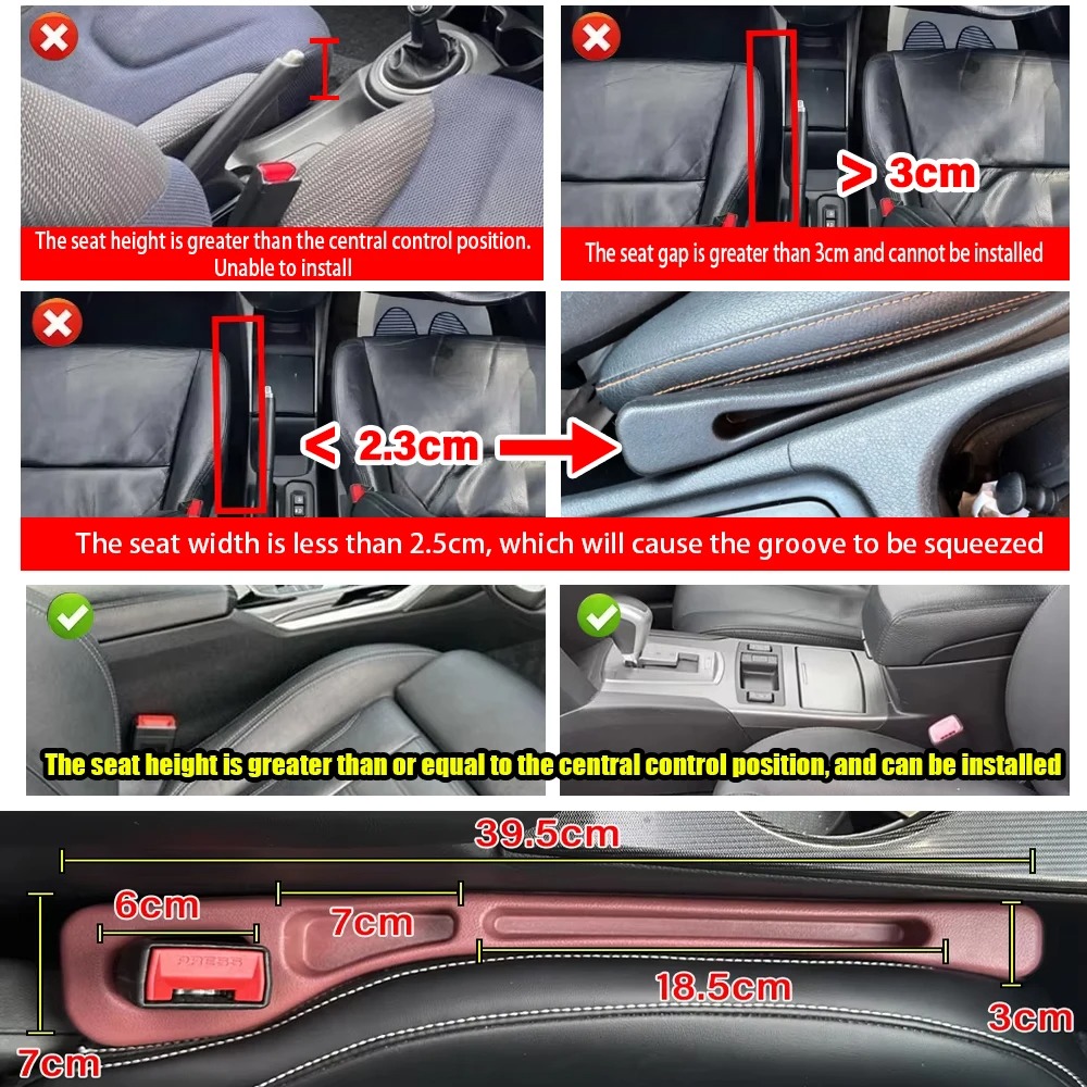 2Pcs Car Seat Gap Filler Seat  - Car Accessories Essentials 评论和价格