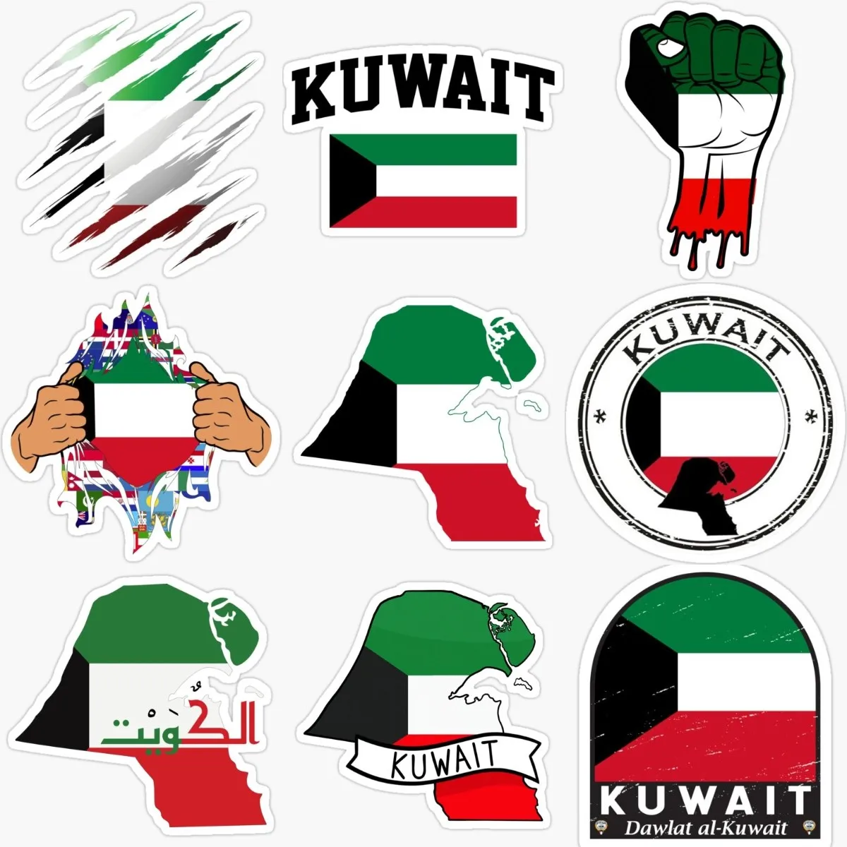 KWT Kuwait Flag Map Emblem Cre - Car Accessories Kuwait 评论和价格