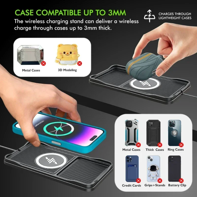 Car Wireless Charger Pad Base  - Car Cable Organizer 评论和价格