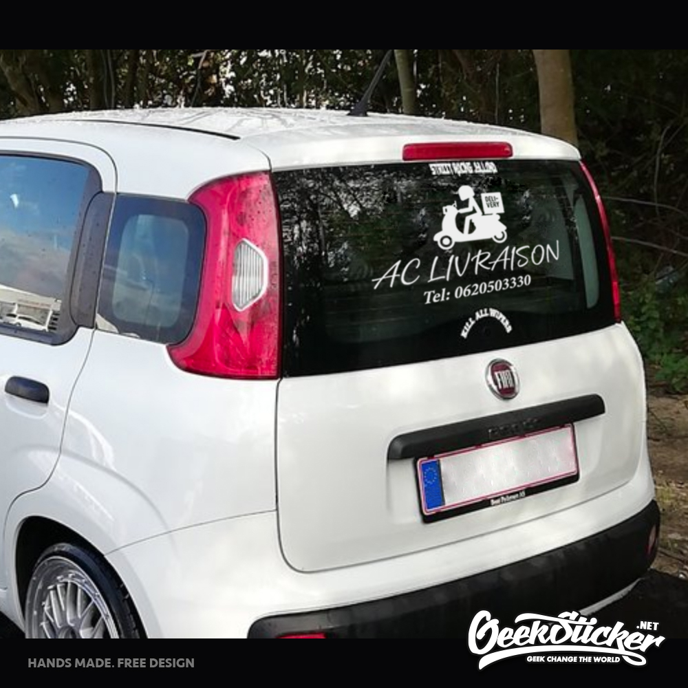 Custom Bussiness Name Sticker  - Car Accessories Outside 评论和价格