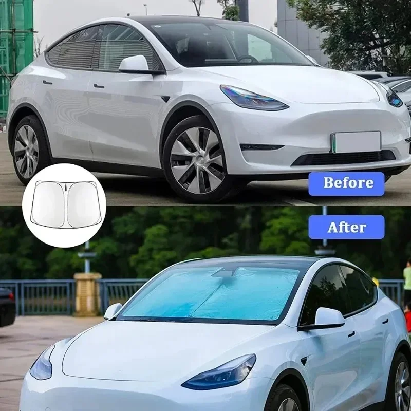 For Tesla Model Y Juniper Car  - Windshield Sun Shade 评论和价格